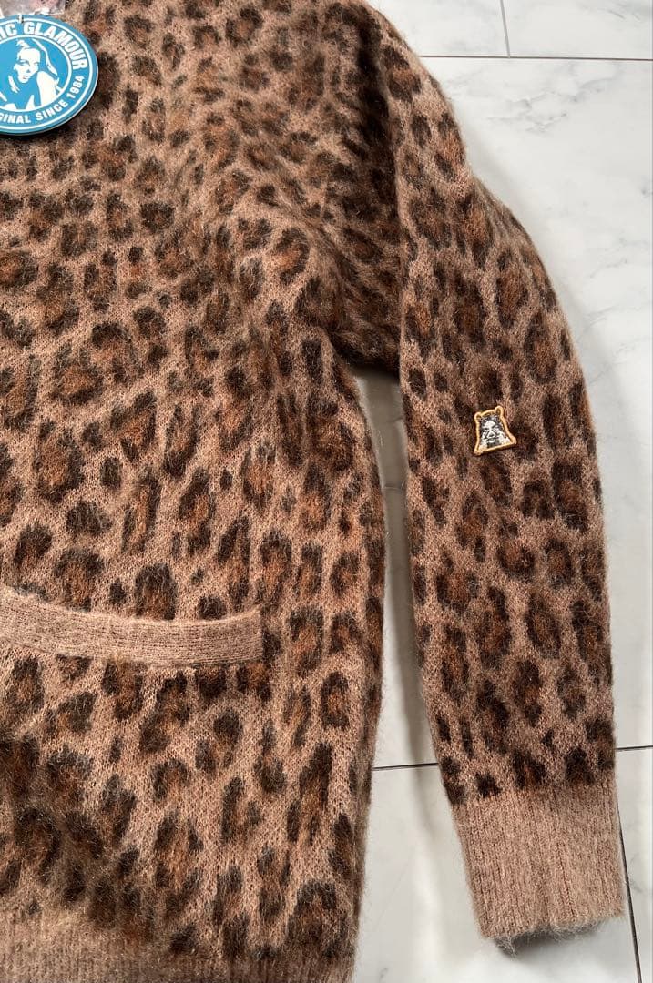 ヒステリックグラマー モヘア レオパード カーディガン　ワコマリア マインデニム