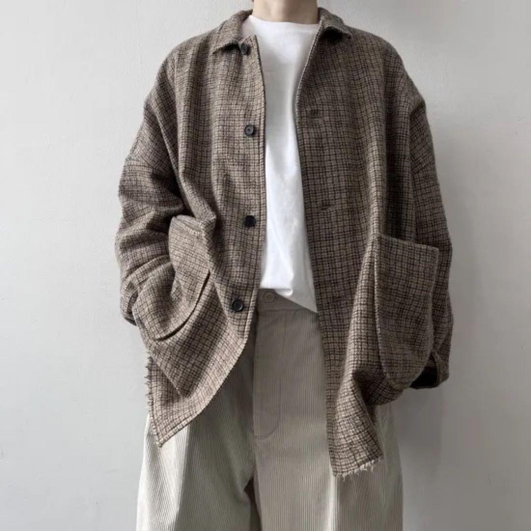R&D.M.Co-WOOL チェックジャケット　24AW