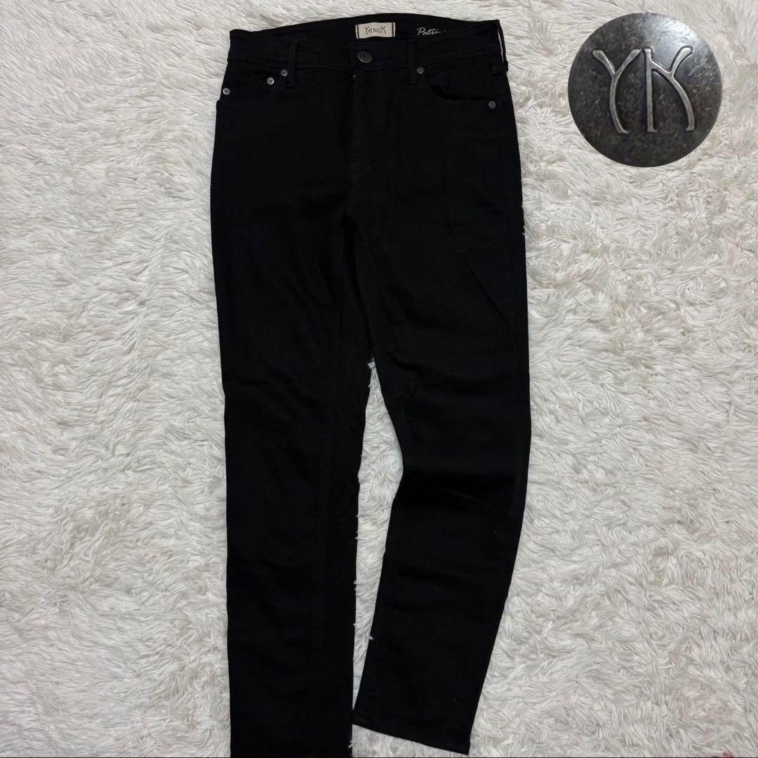 完売品/未使用級/L✨ヤヌーク スキニーデニム パトリシア 現行 完売サイズ 黒