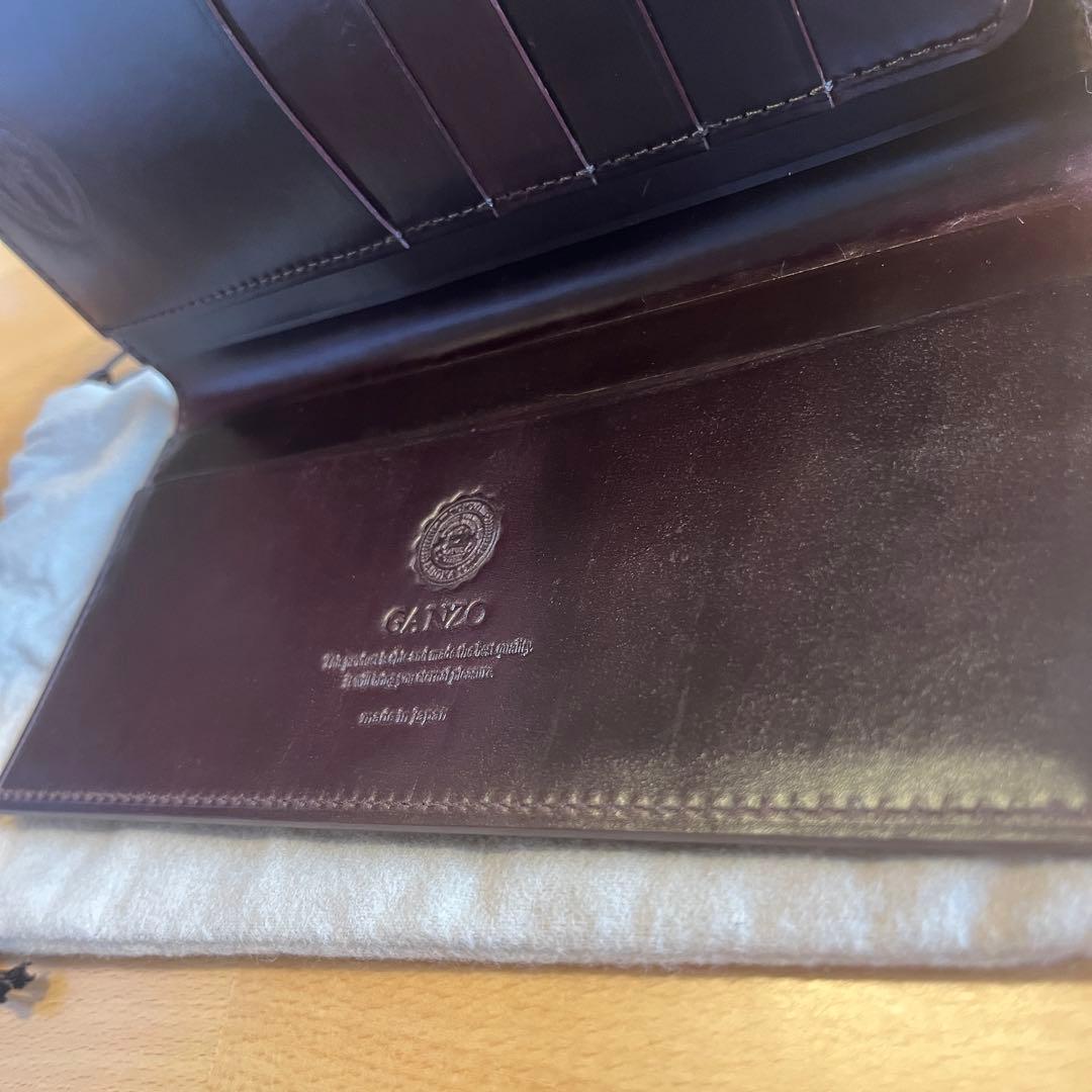 GANZO ガンゾ シェルコードバン2 純札入れ バーガンディ 57127 美品