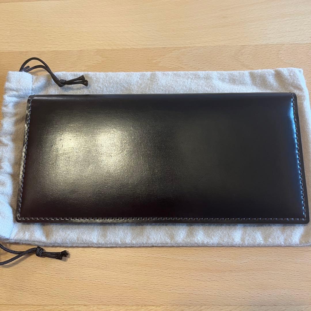 GANZO ガンゾ シェルコードバン2 純札入れ バーガンディ 57127 美品