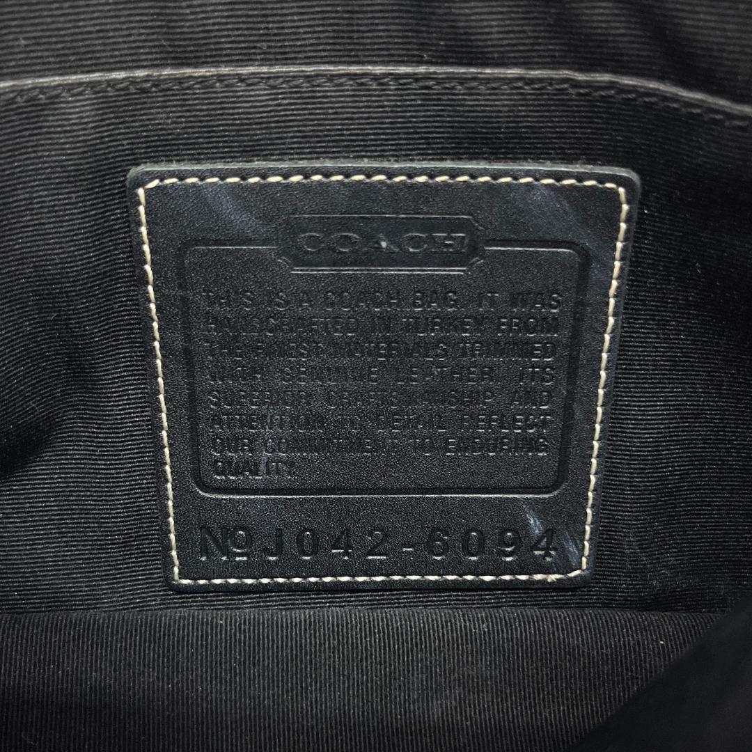 COACH ポーチ ハンドバッグ シグネチャー 6094 シグネチャー 黒
