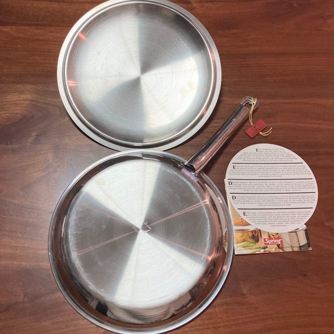 スイス製　スプリング社　クリスタル　フライパン　ソテーパン　口径外寸28cm