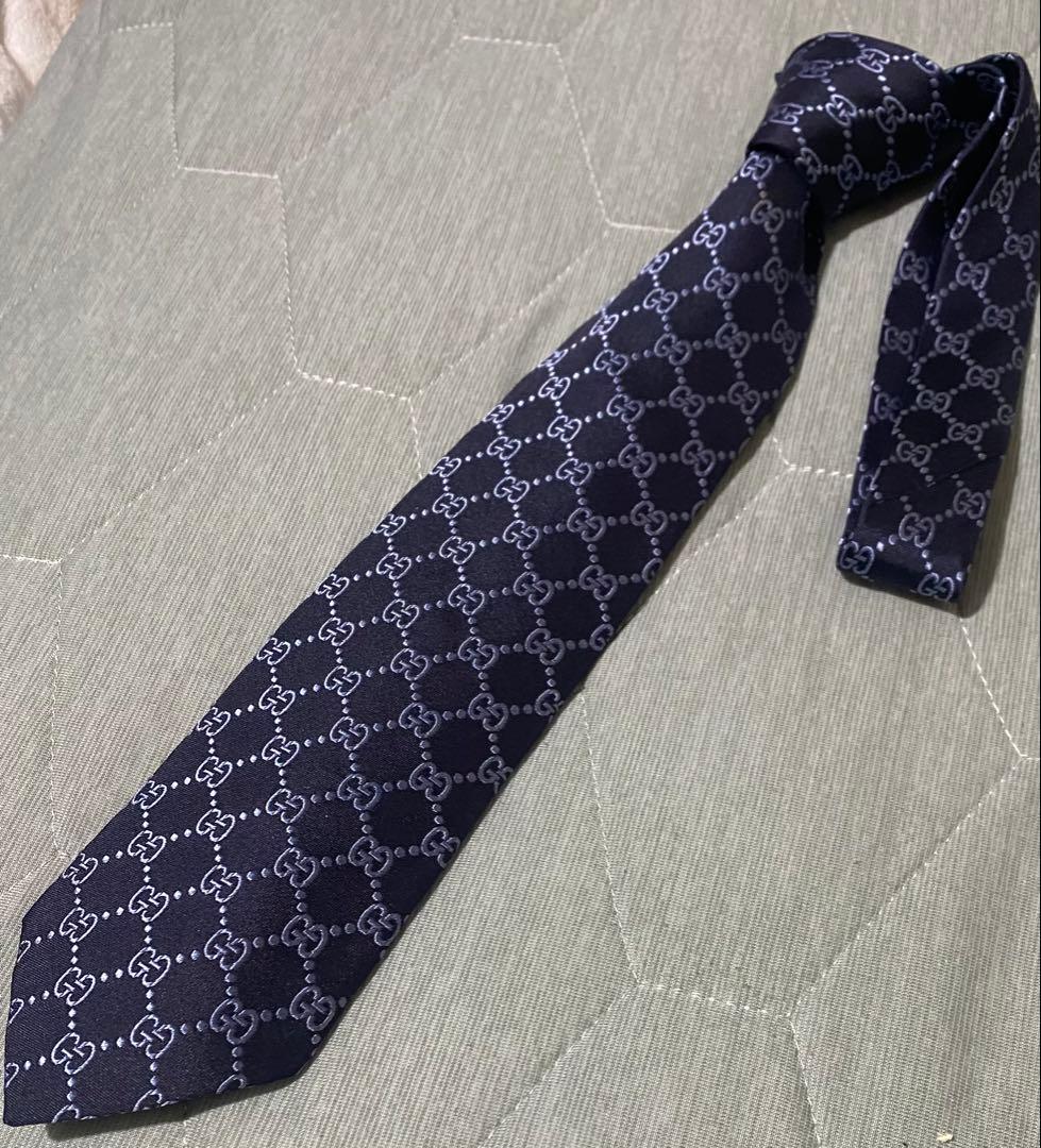 【1番人気組み合わせ☆】GUCCI×GGロゴ×ネイビーカラー×剣先8cm