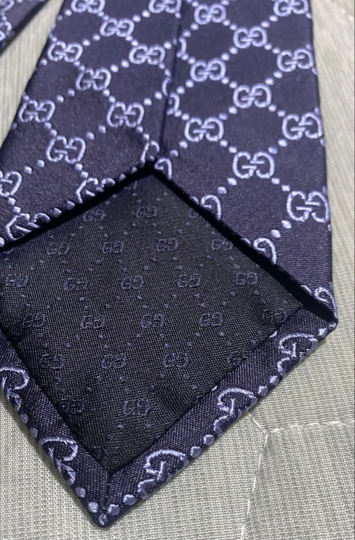 【1番人気組み合わせ☆】GUCCI×GGロゴ×ネイビーカラー×剣先8cm