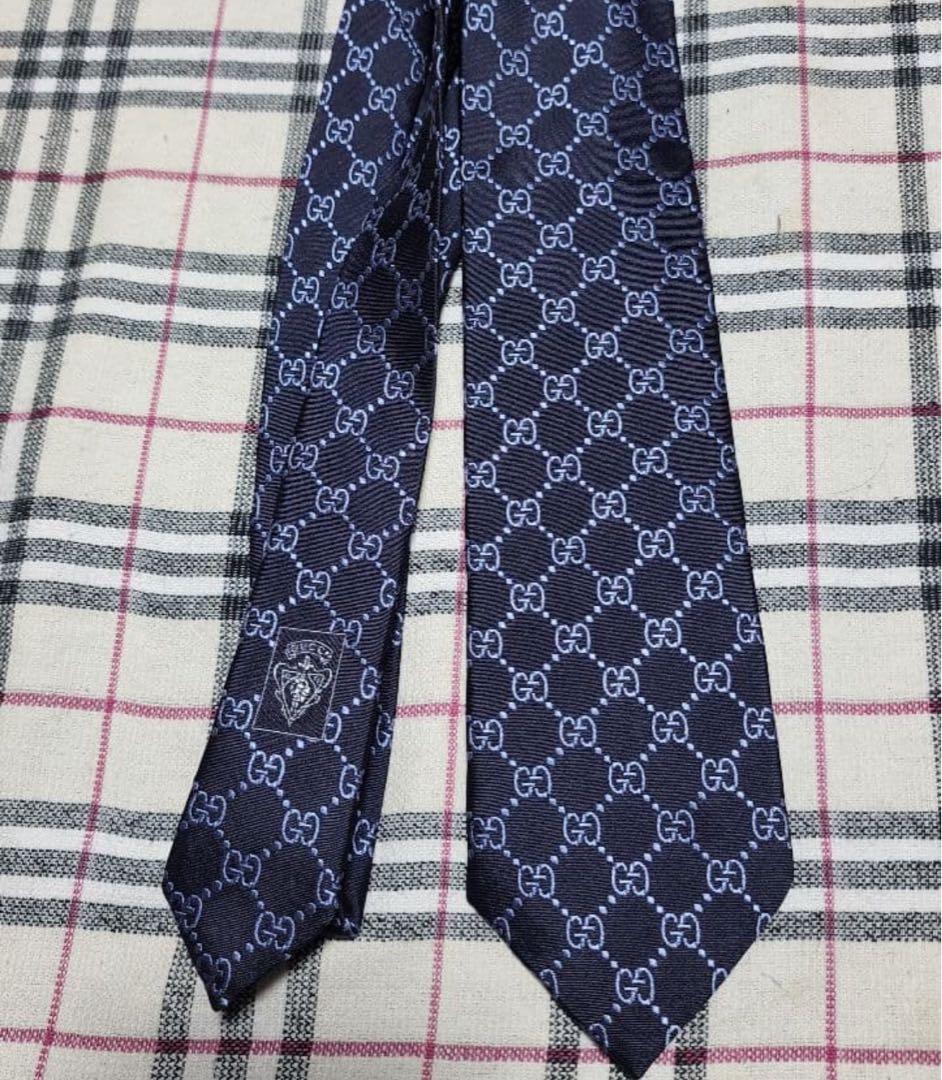 【1番人気組み合わせ☆】GUCCI×GGロゴ×ネイビーカラー×剣先8cm