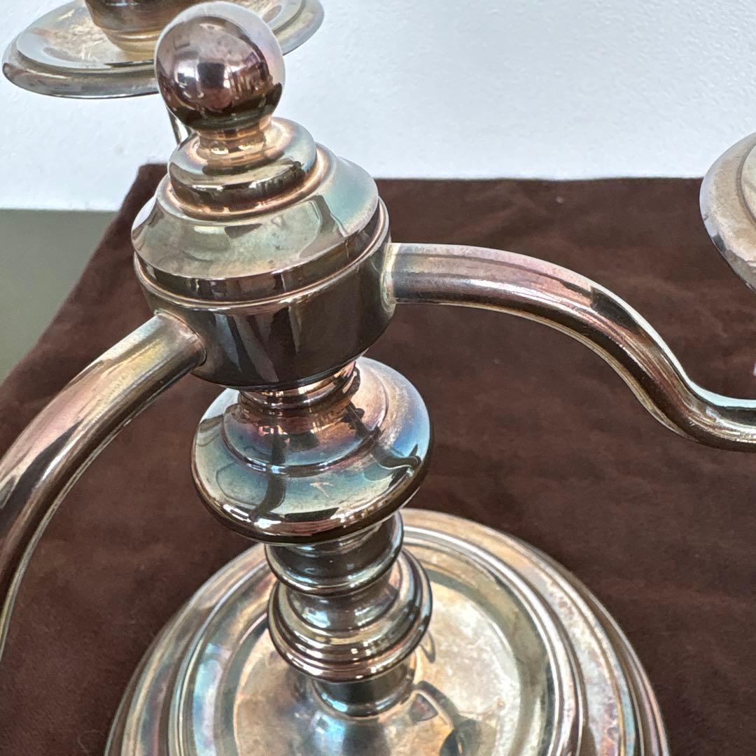 クリストフル　キャンドルスタンド　燭台　Christofle 3灯 ろうそく立て