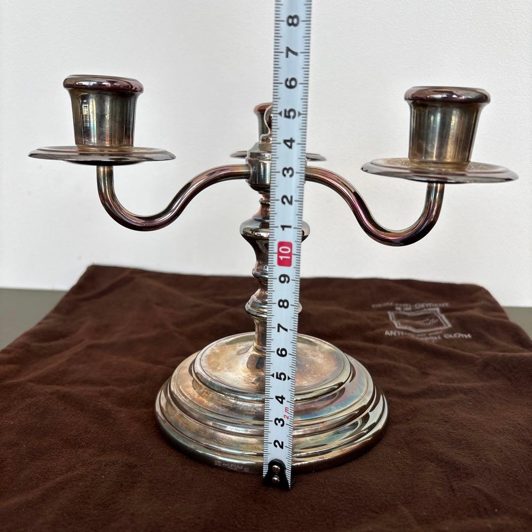 クリストフル　キャンドルスタンド　燭台　Christofle 3灯 ろうそく立て