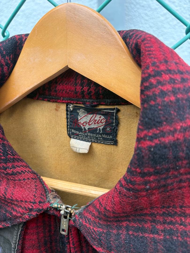 右*肘様 50s Woolrichマッキーノジャケット ハンティングジャケットU