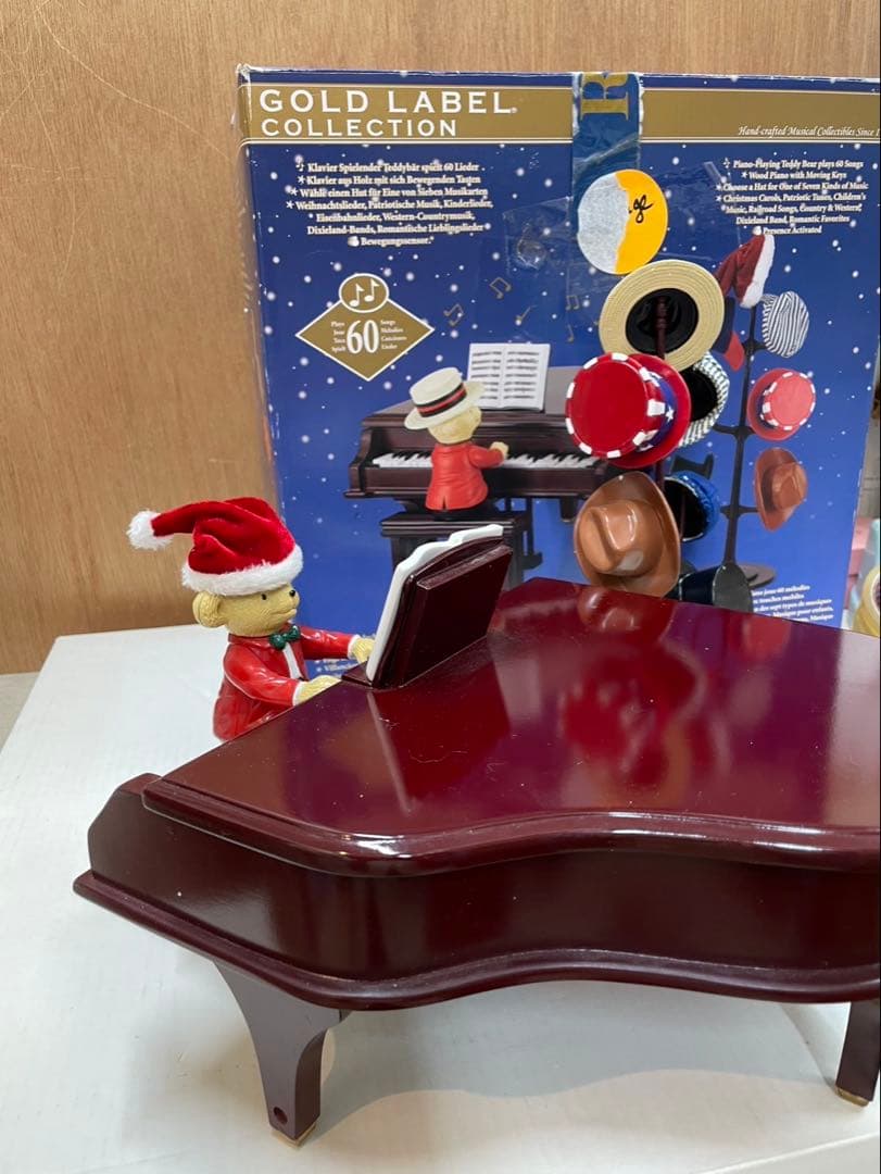 ★ミスタークリスマス テディベア ピアノ オルゴール ゴールドラベル 60曲入★