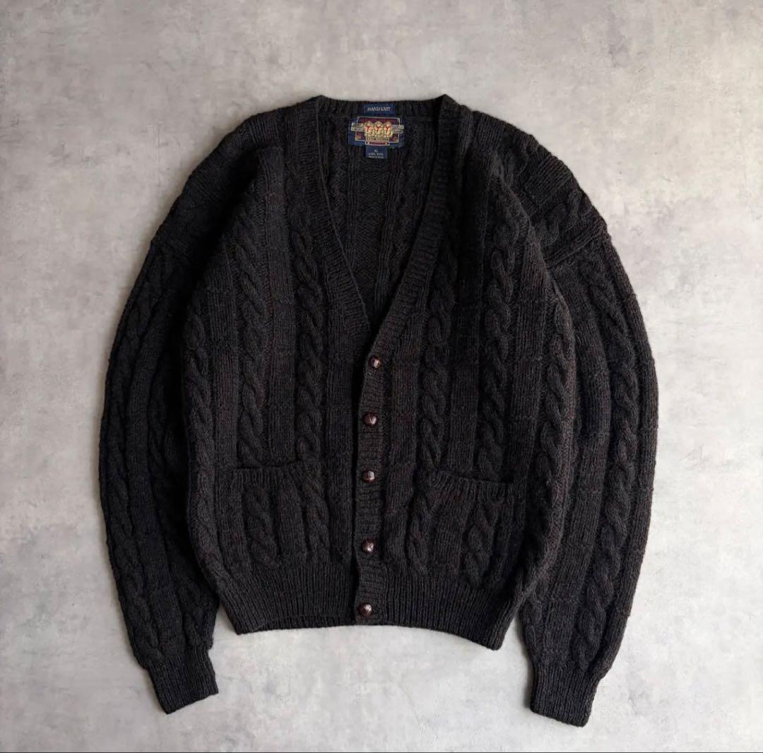 80s CHAPS RALPH LAUREN カーディガン　兵隊タグ