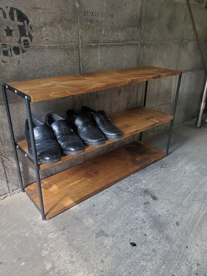 シューズラック　男前インテリア　ハンドメイド　植物　棚　6022