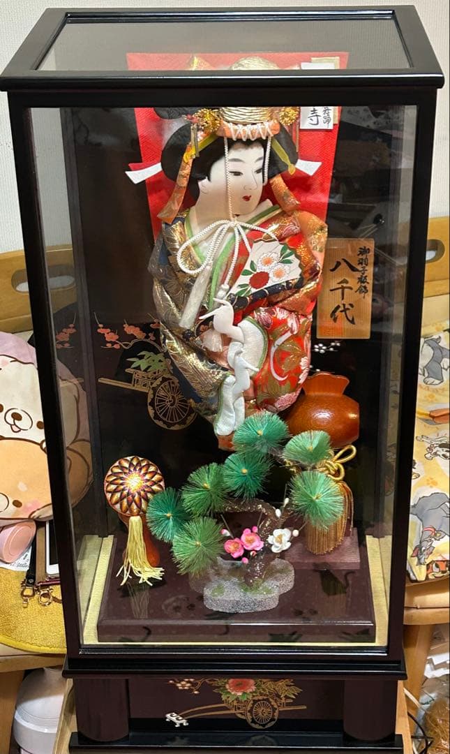 お正月羽子板 八千代 羽子板 ケース付き オルゴール付き