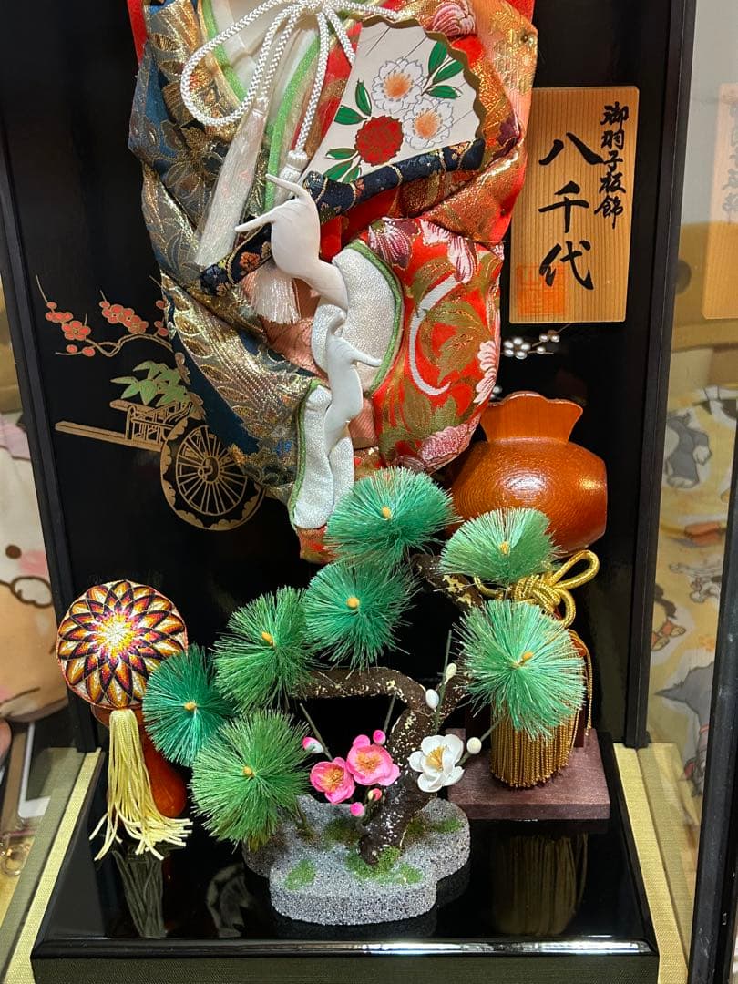 お正月羽子板 八千代 羽子板 ケース付き オルゴール付き