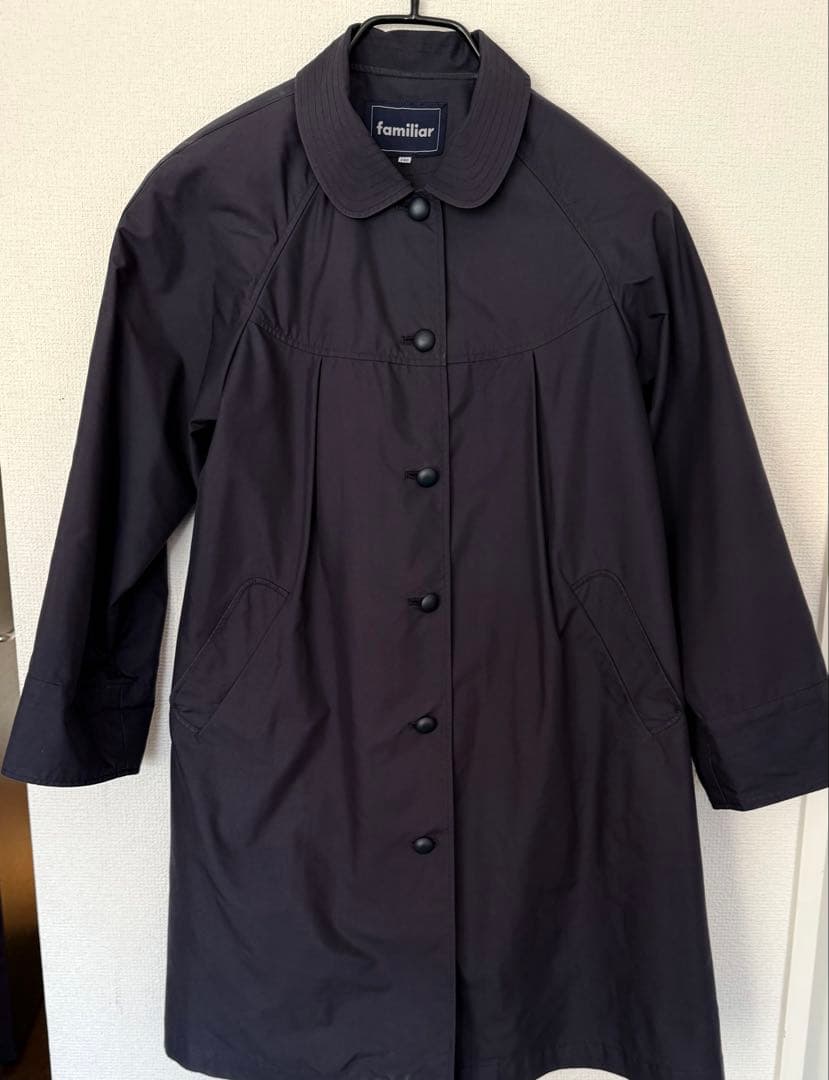 ファミリア familiar 定番オーバーコート紺　140