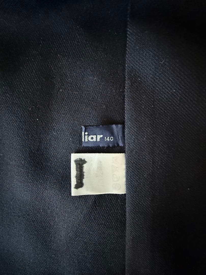 ファミリア familiar 定番オーバーコート紺　140