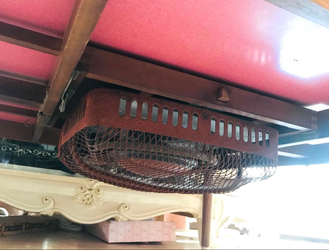 昭和レトロ やぐらこたつ リバーシブル天板 動作確認済み　大和電気