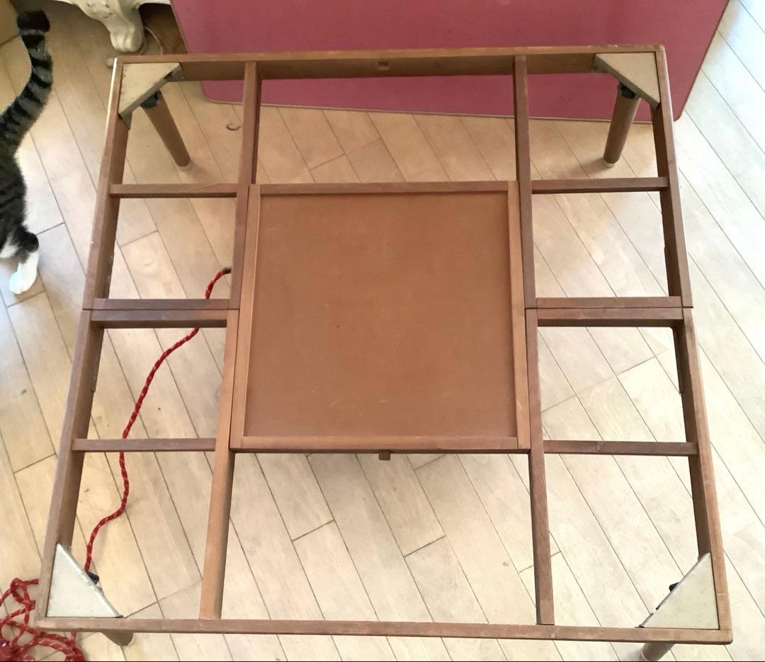 昭和レトロ やぐらこたつ リバーシブル天板 動作確認済み　大和電気