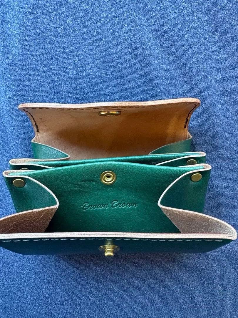 BROWN BROWN コンパクト財布 ターコイズ