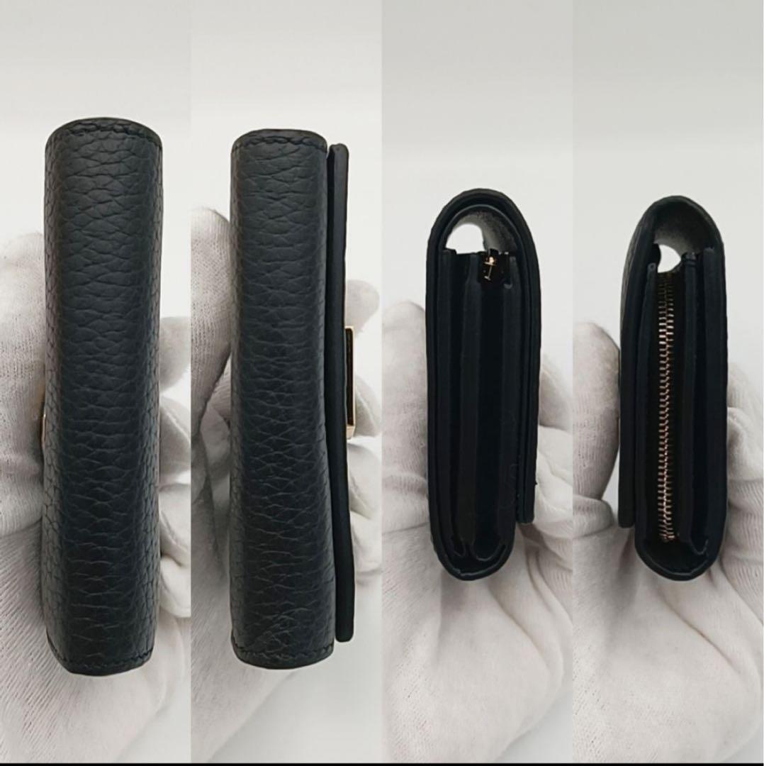 ルイヴィトン ポルトフォイユ カプシーヌ タイニー ブラック　トリヨンレザー