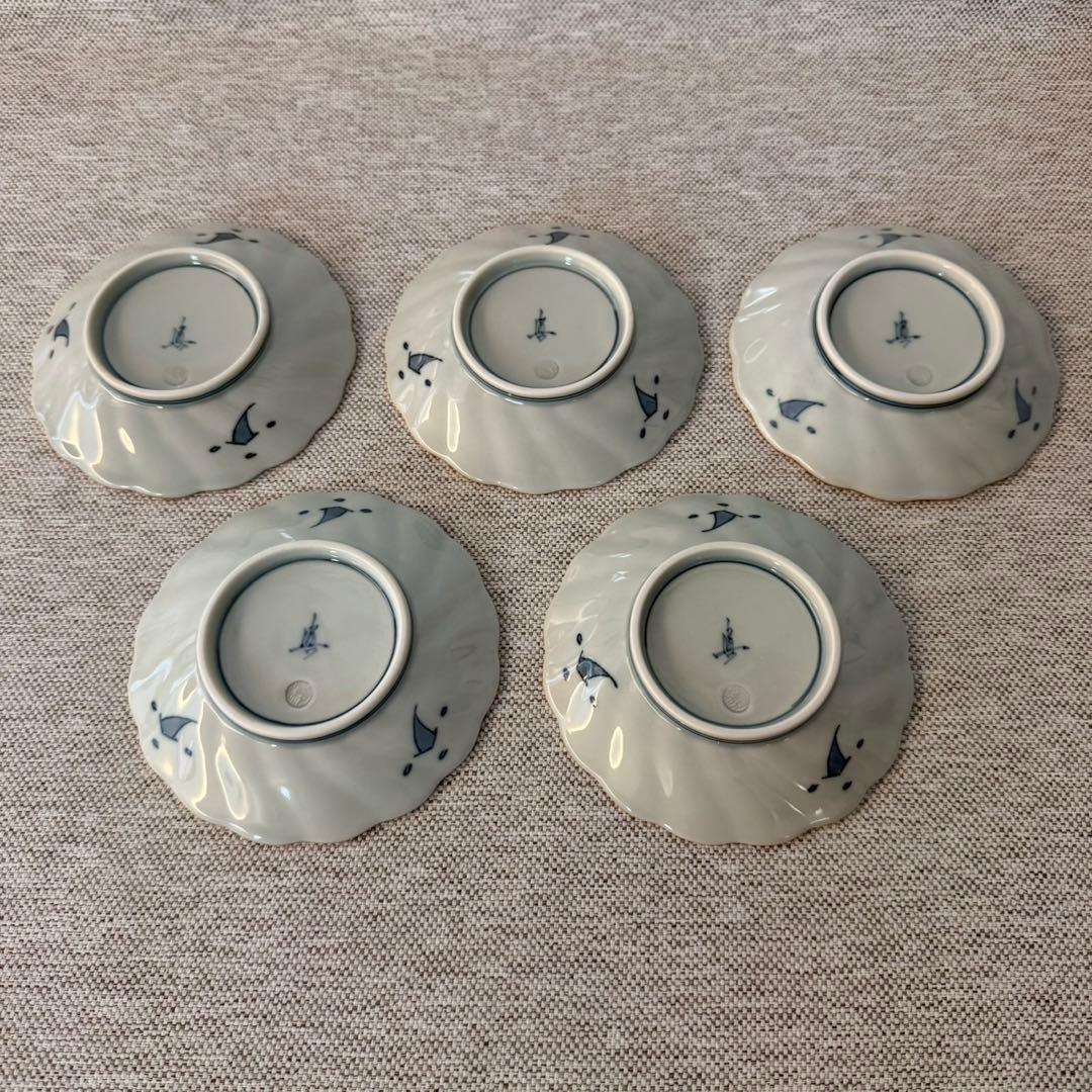 伊万里鍋島焼 瀬兵窯　古伊万里藤花　小皿　5枚