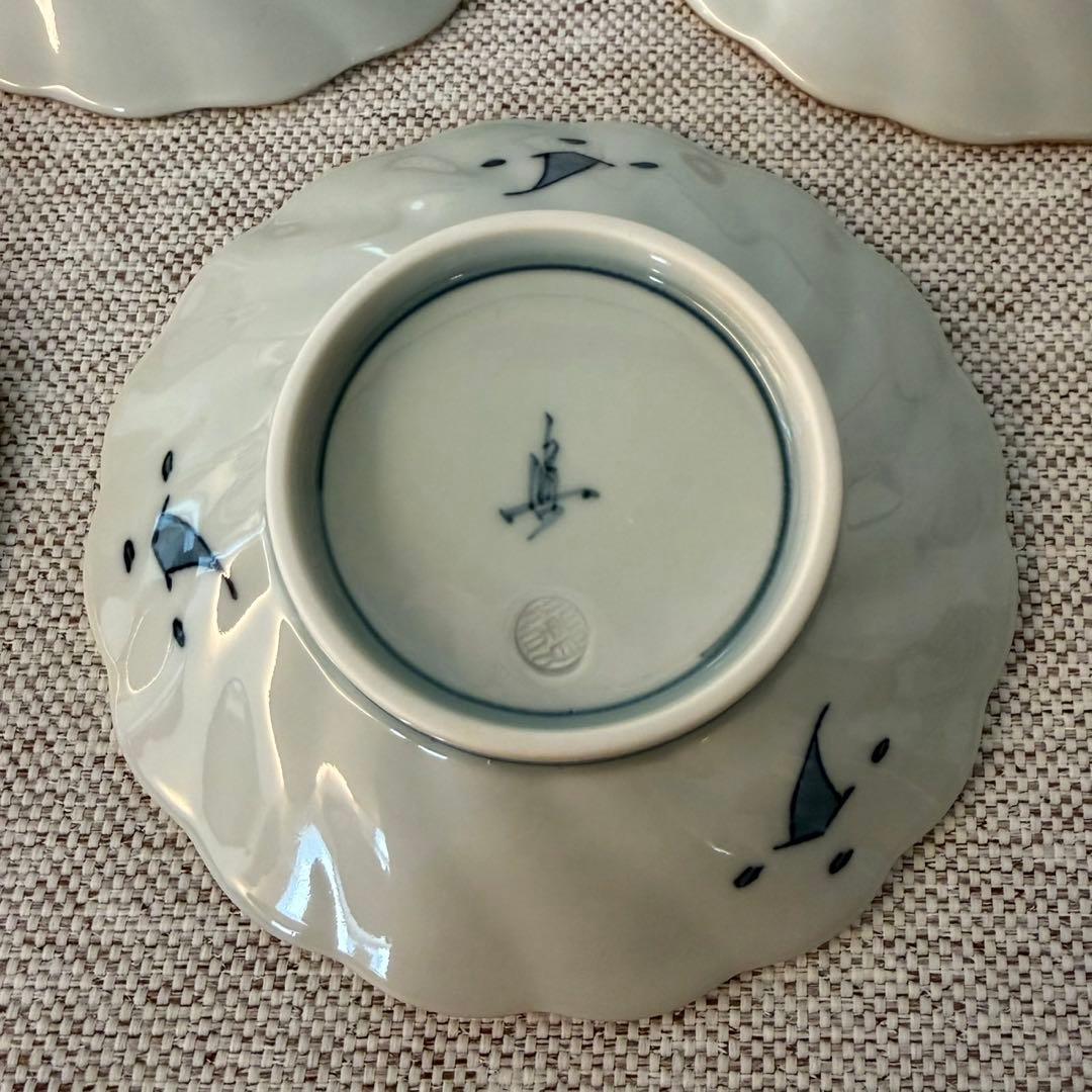 伊万里鍋島焼 瀬兵窯　古伊万里藤花　小皿　5枚