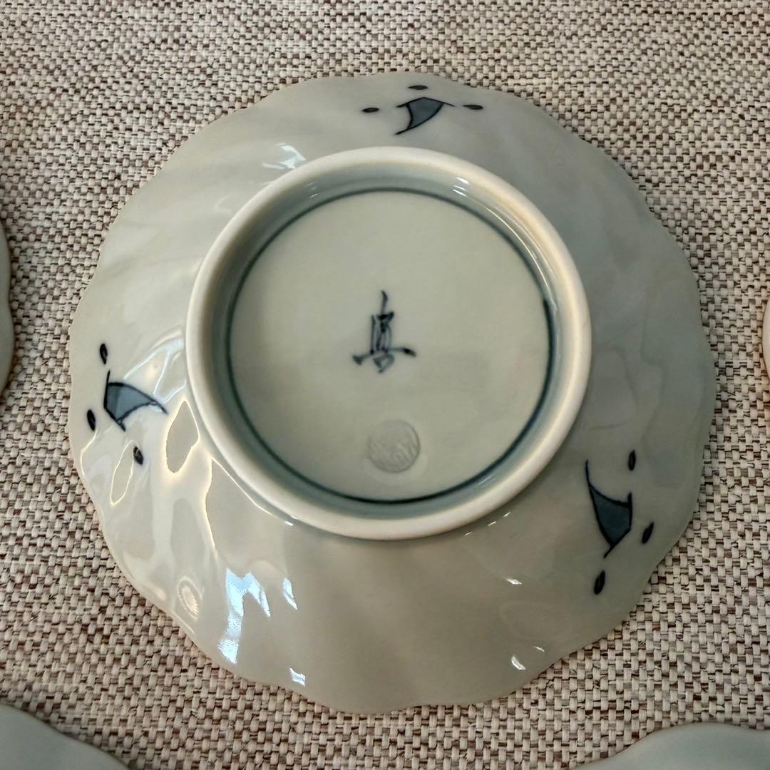 伊万里鍋島焼 瀬兵窯　古伊万里藤花　小皿　5枚