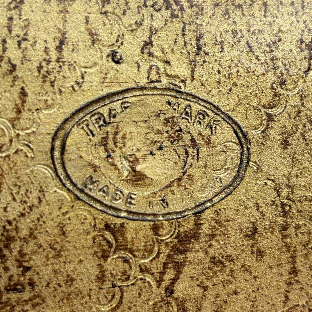 【ヴィクトリアン サービング トレイ】工芸品 金 イタリア ヴィンテージ 木製