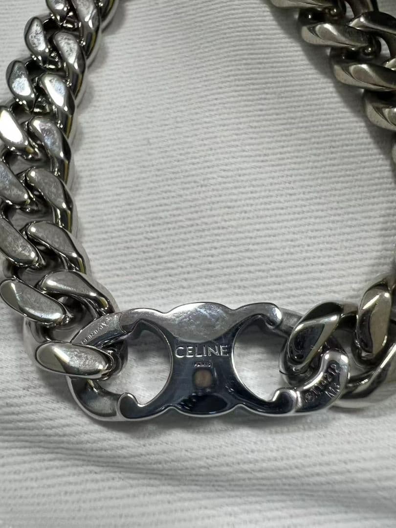 CELINE シルバー チェーンブレスレット新品同様