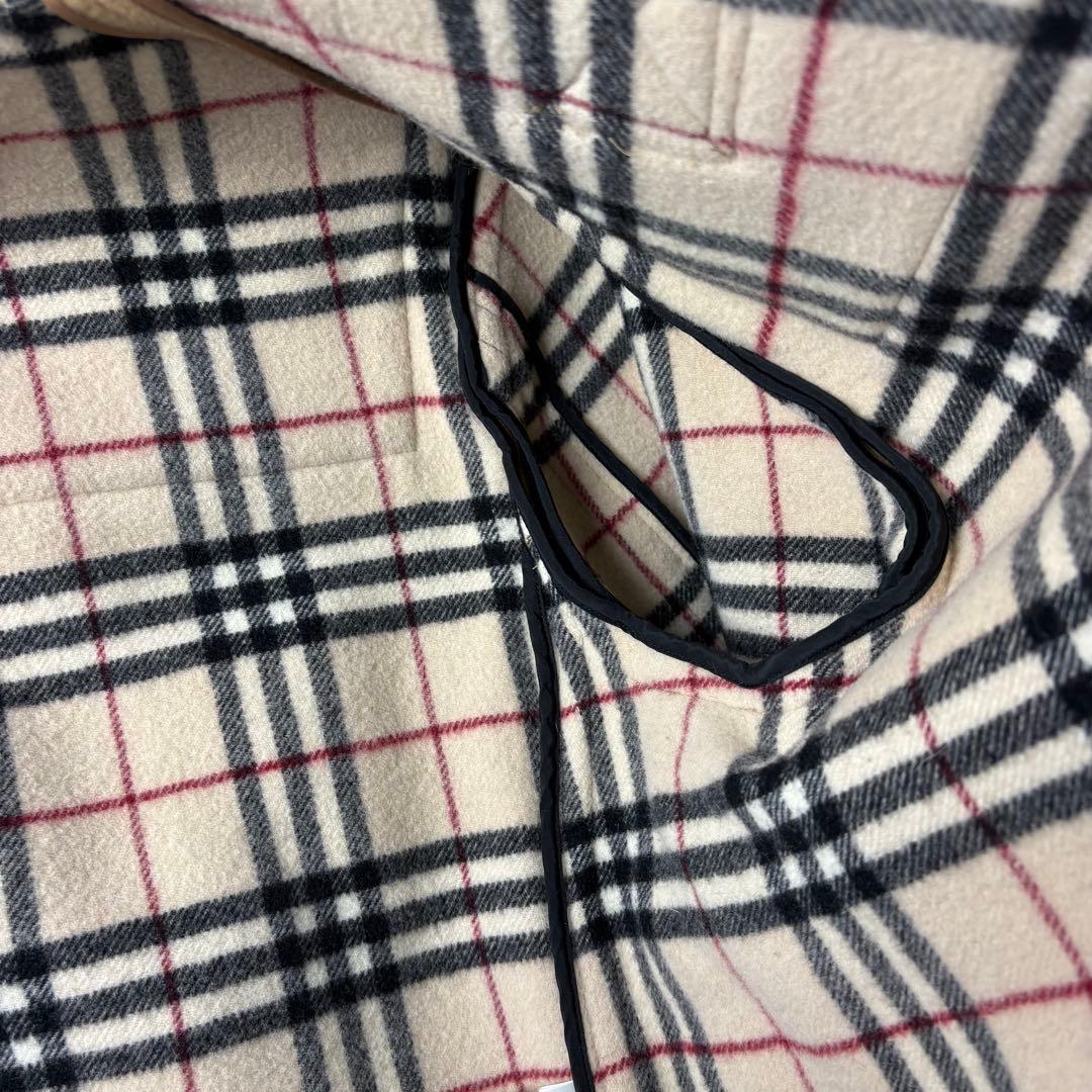 【美品】バーバリーブルーレーベル　ダッフルコート　ノバチェック　ベージュ　38M