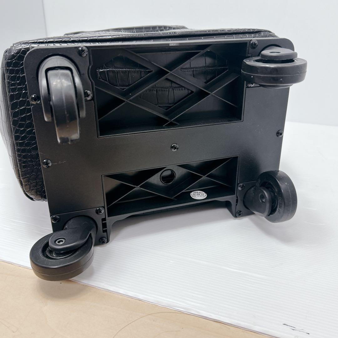 未使用✨スワニー クロコ型押し キャリーバッグ トートバッグ 黒 旅行 高級