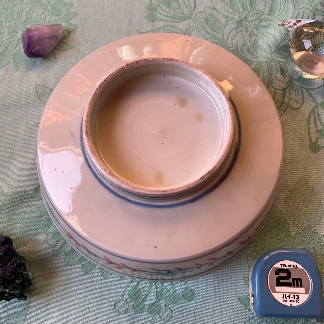 幕末明治　金彩　色絵　染付　印判　深鉢