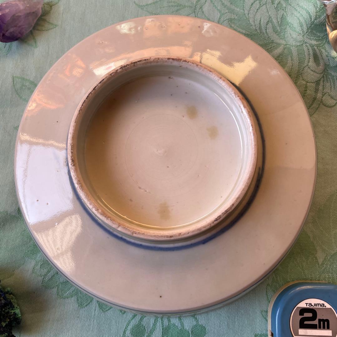 幕末明治　金彩　色絵　染付　印判　深鉢