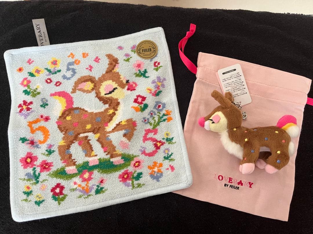 ✳️新品　フェイラー　2点　ツンツンバンビーノ　マスコットチャーム 　ハンカチ