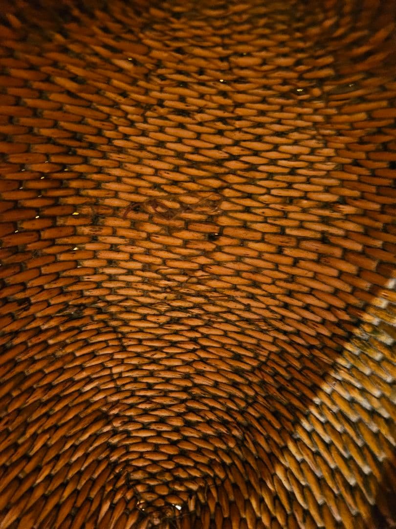 籐　竹　バスケット　かご　中国　柳籠　古民具　昭和レトロ　ヴィンテージ　アンティ