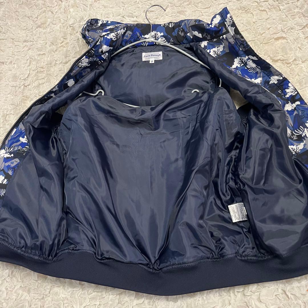 美品【ジャックバニー】2way 中綿入り フード ベスト 防寒 カモフラ ML