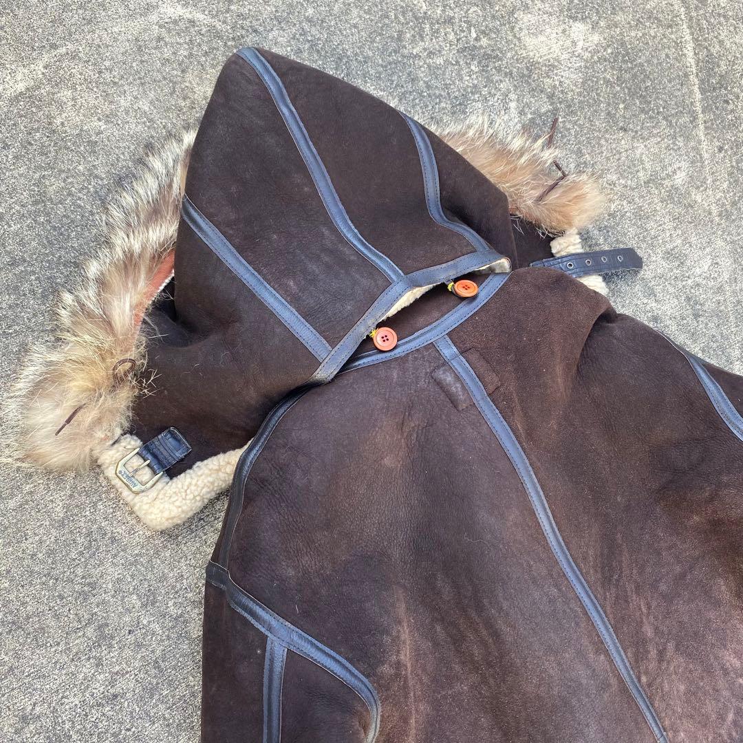 希少　美品　アヴィレックス B-7 ムートン アラスカンコート ヴィンテージ　茶