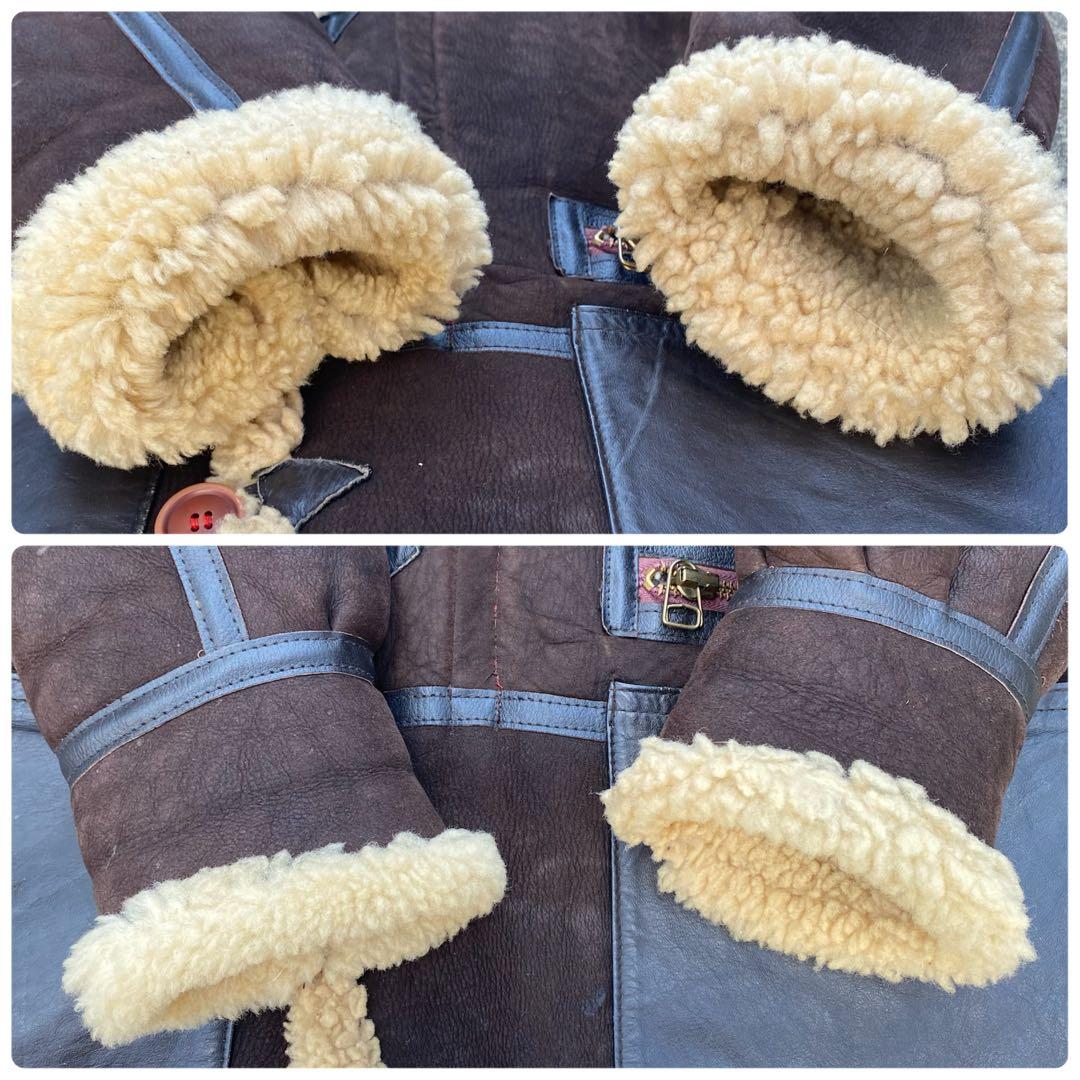 希少　美品　アヴィレックス B-7 ムートン アラスカンコート ヴィンテージ　茶