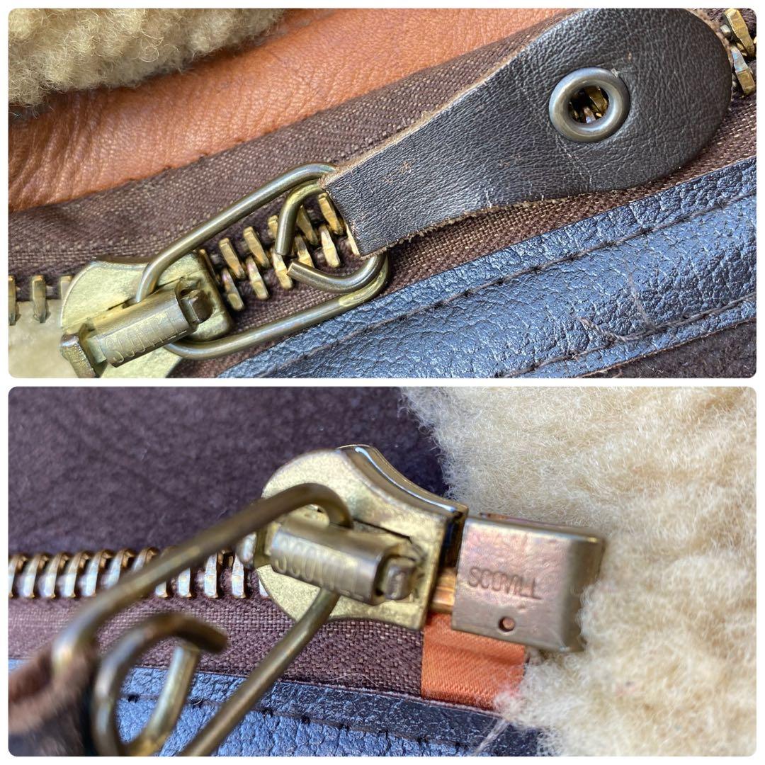 希少　美品　アヴィレックス B-7 ムートン アラスカンコート ヴィンテージ　茶