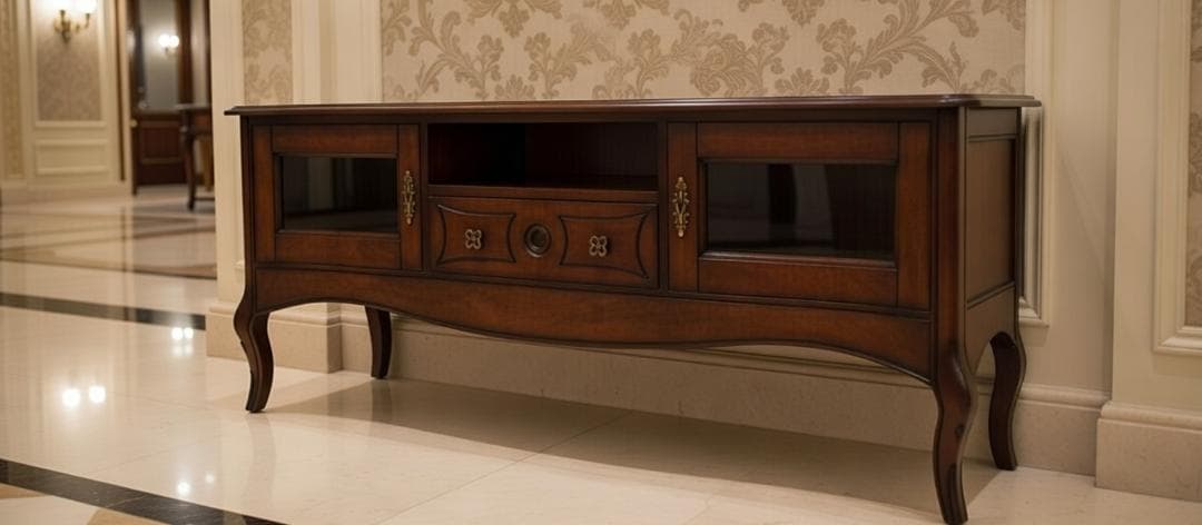 イタリア テレビボード テレビ台 幅150cm クラシック ネコ脚 15-507