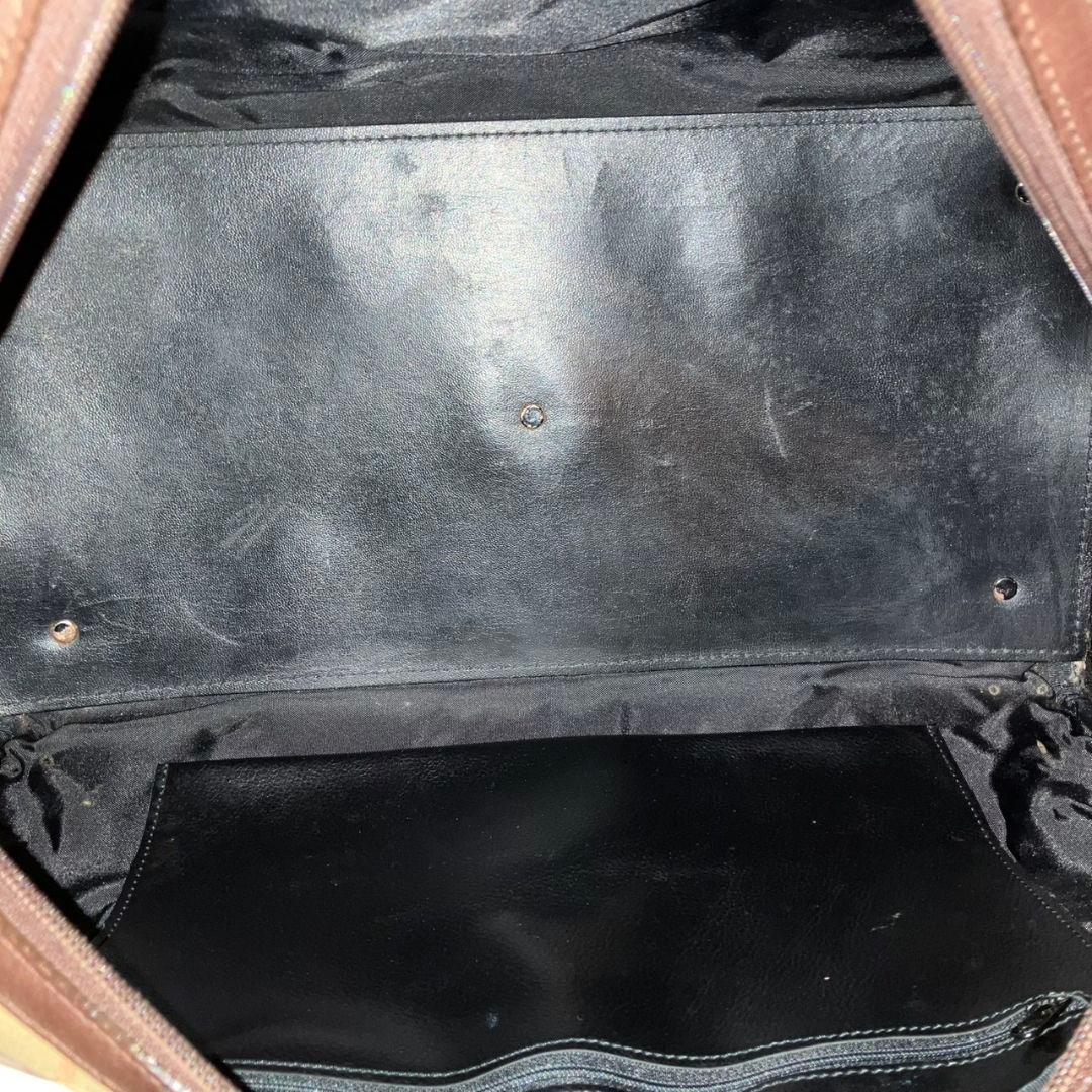 美品 バーバリー ボストンバッグ レザー キャンバス シャドーホース