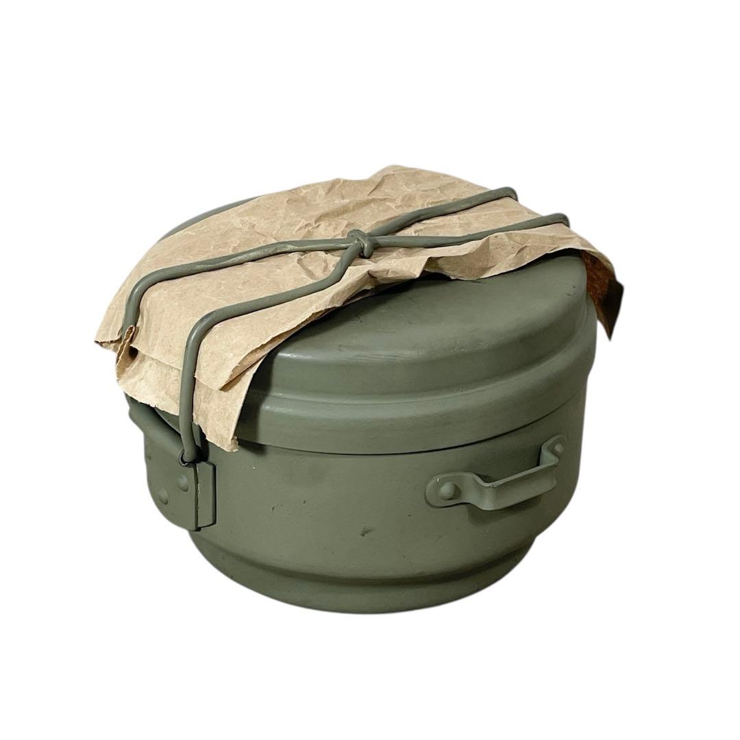 チェコ軍 初期型 アルミ クッカー メスキット 耳付き オリーブ 未使用 凹み