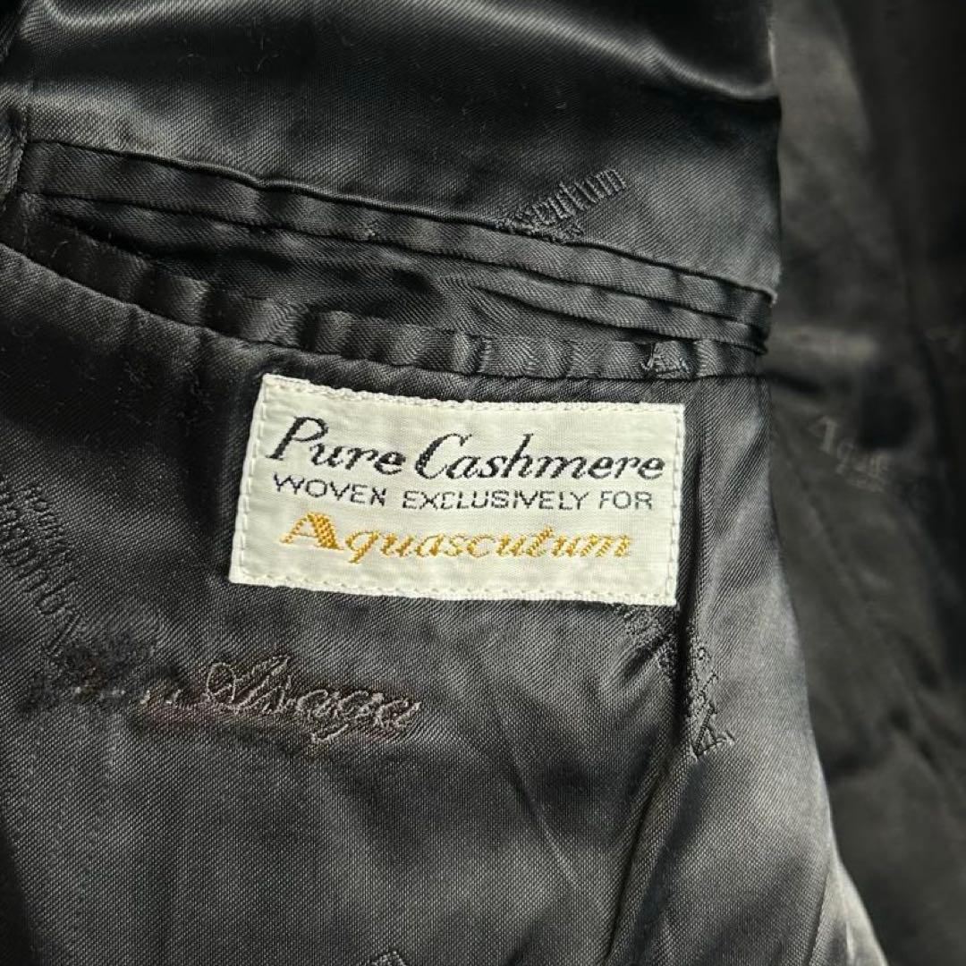 80S Aquascutum カシミヤ ダブル チェスターコート