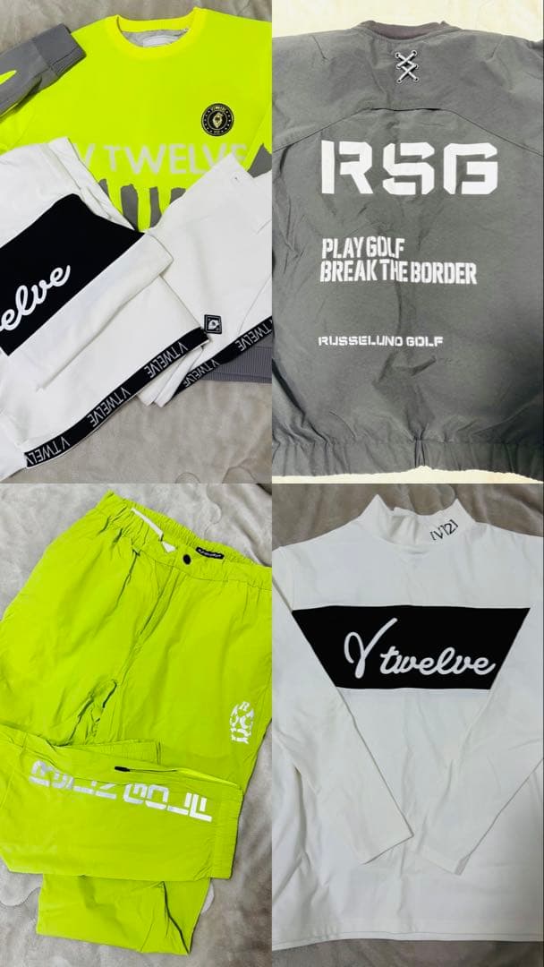 ゴルフウェア 福袋 V Twelve ラッセルノ 上下セット 5点