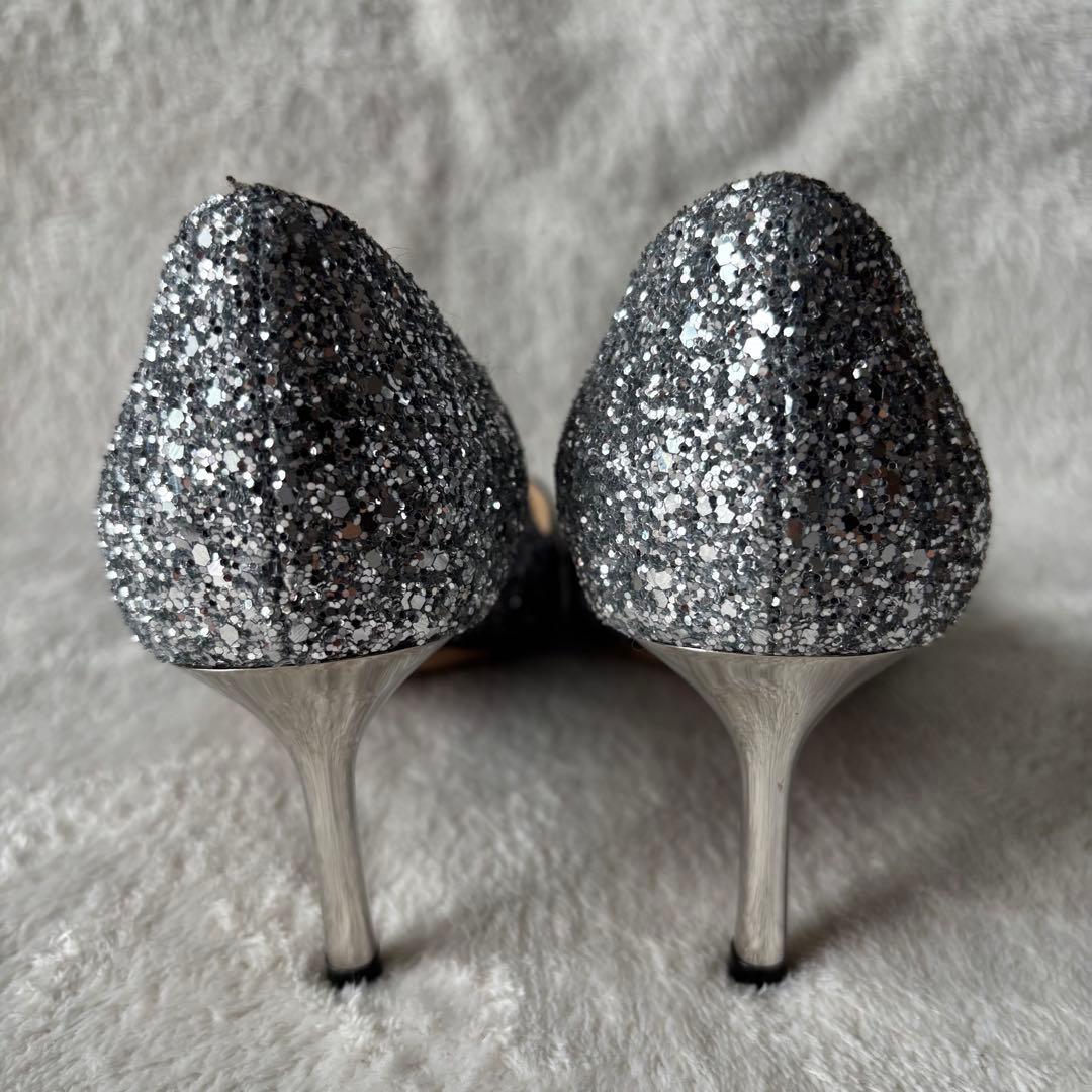 ✨️美品✨️ JIMMY CHOO ジミーチュウ グリッター パンプス グレー