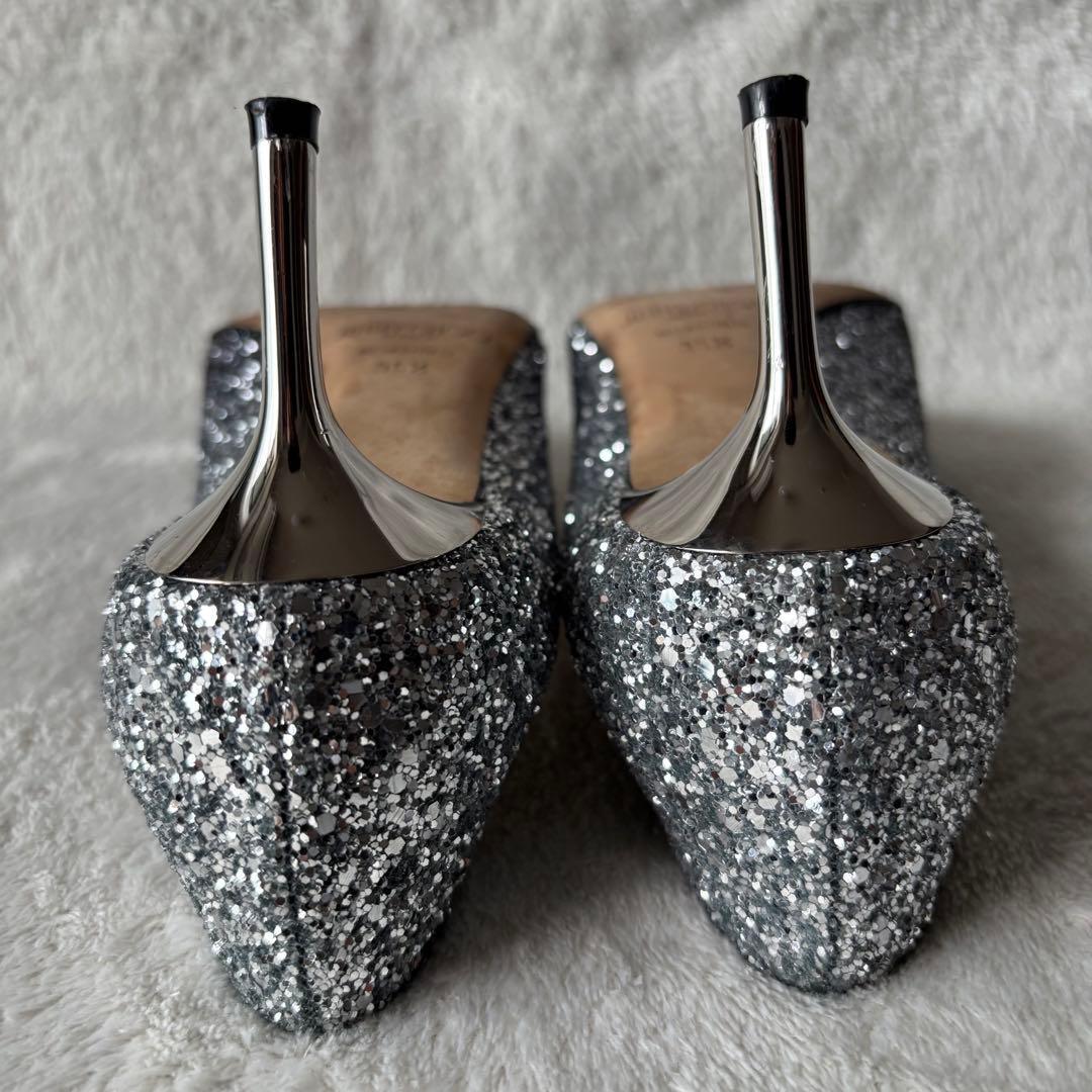 ✨️美品✨️ JIMMY CHOO ジミーチュウ グリッター パンプス グレー