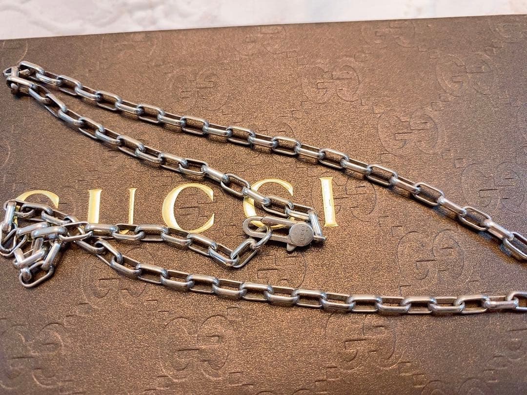 【GUCCI】ダブルGネックレス SILVER925