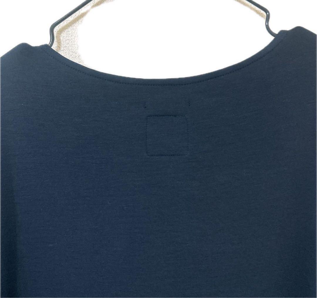 【新品 未使用】タグ付き ソウソウsou sou ワンピース ミモレ丈 ネイビー