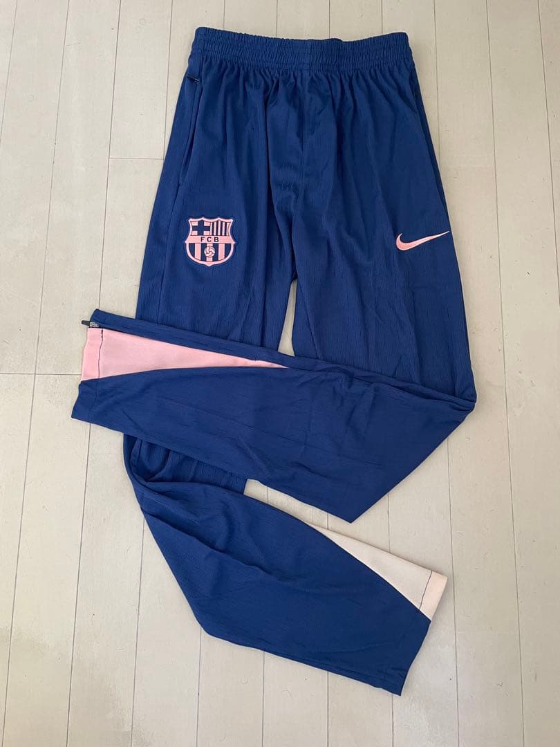 バルセロナ ドリルトップ25-26 L ピンクxネイビー上下 新品