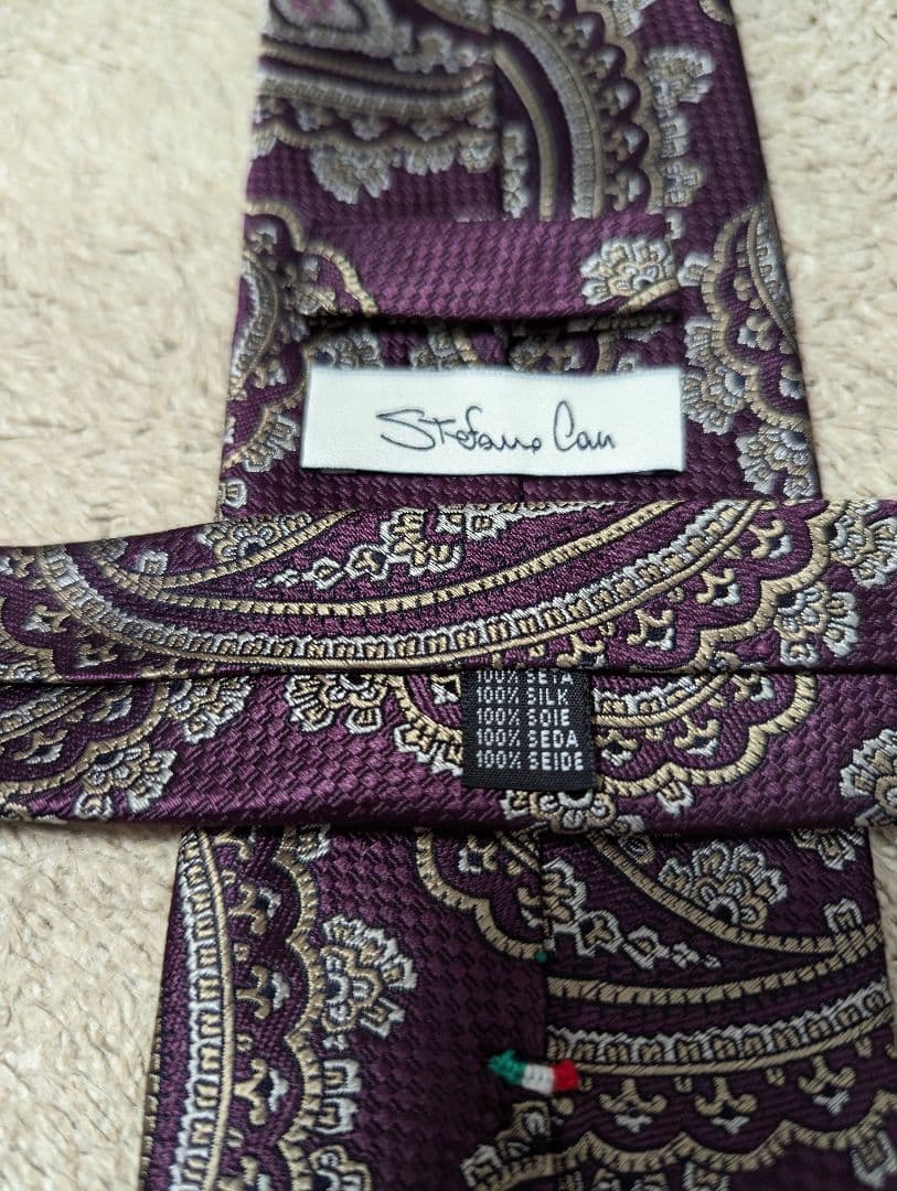 極美品　Stefano Cau　ネクタイ　スフォデラート　ペイズリー　イタリア製